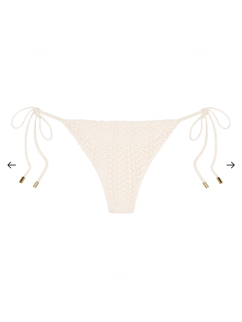 Monday Swimwear Le Marais Bottom - Ivory Crochet | Small